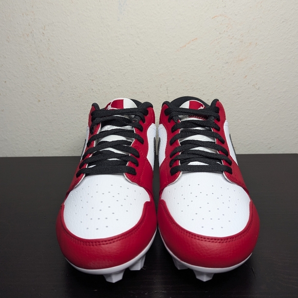 Nike Air Jordan 1 Low TD Football Cleats Chicago White Red FJ6245-106 Mens - Picture 3 of 8